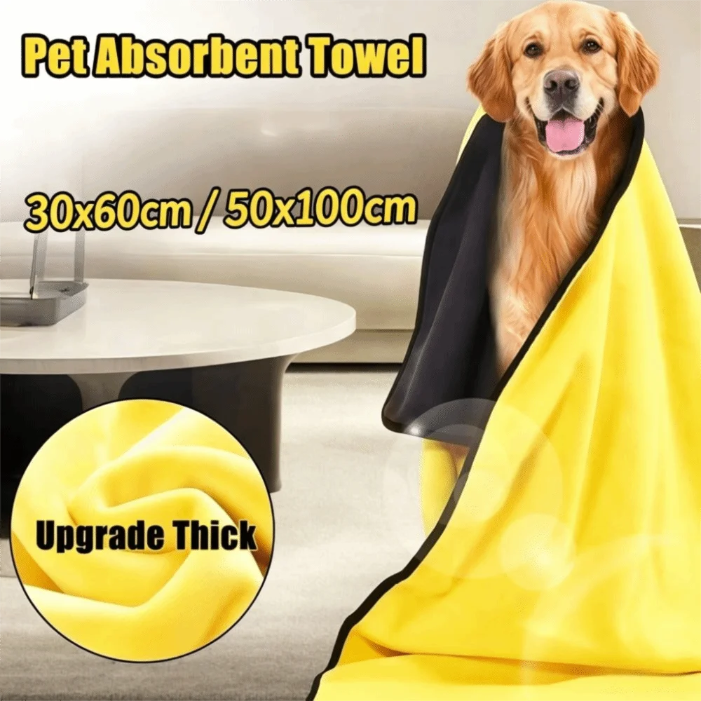 Coral Fleece Dog Drying Towel – Soft Quick-Dry Pet Bath Towel Pet Drying Towel Nixie