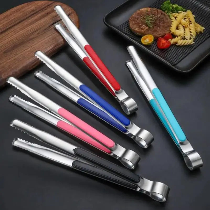 Stainless Steel BBQ Grilling Tongs – Non-Slip Grip BBQ Grilling Tongs Nixie
