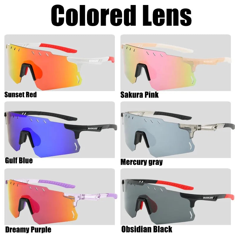 BUCKLOS UV400 Cycling Sunglasses – MTB Sports Eyewear Unisex Sports Sunglasses Nixie