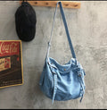 Denim Crossbody Messenger Bag for Women – Canvas Satchel Denim Crossbody Bag Nixie BB-035-Blue
