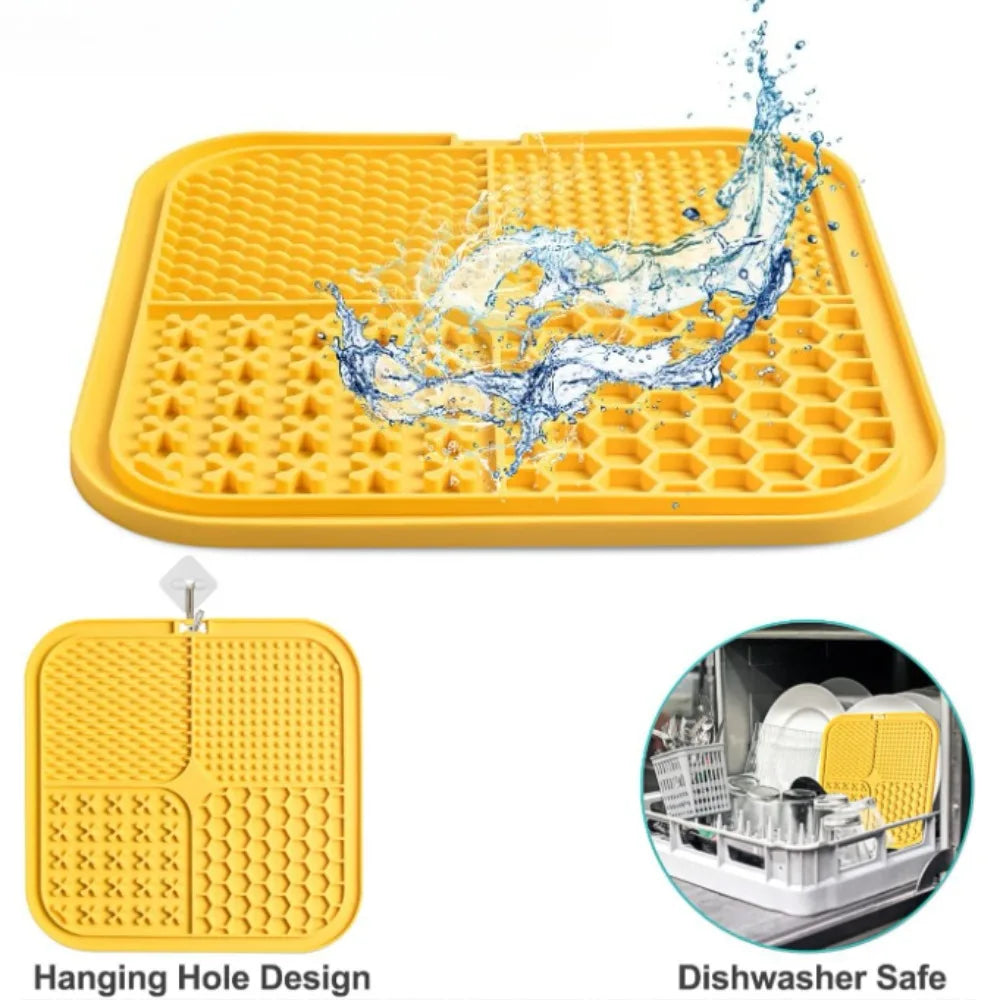 Dog Silicone Licking Mat with Suction Cups – Slow Feeder Pad Slow Feeder Mat Nixie