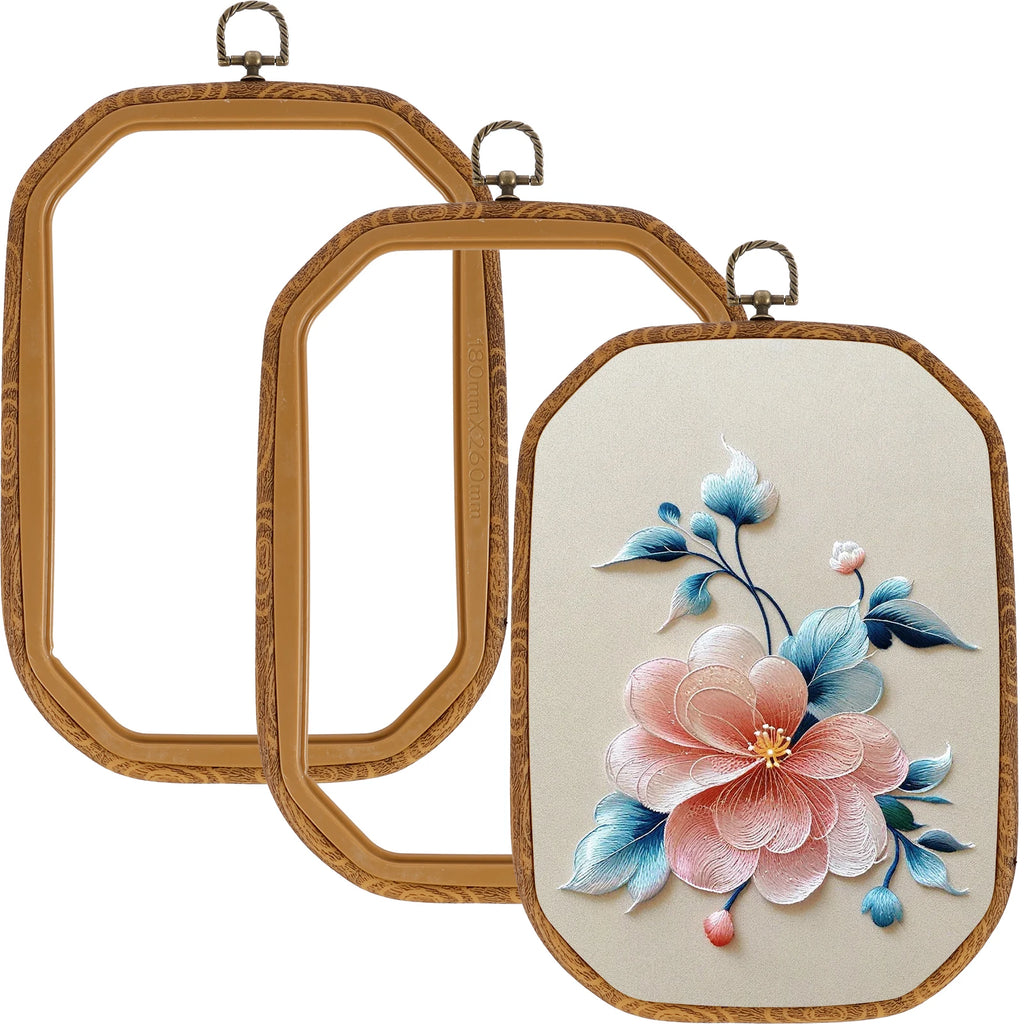 3-Piece Embroidery Hoops Set – Retro Cross Stitch & Display Hoops Embroidery Hoop Set Nixie 3Pcs