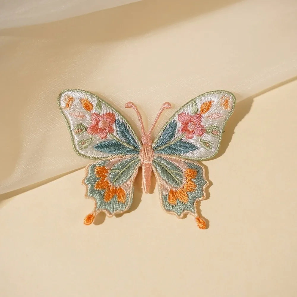 2Pcs 3D Butterfly Embroidery Iron-On Patches – Floral Applique Embroidery Iron-On Patch Nixie