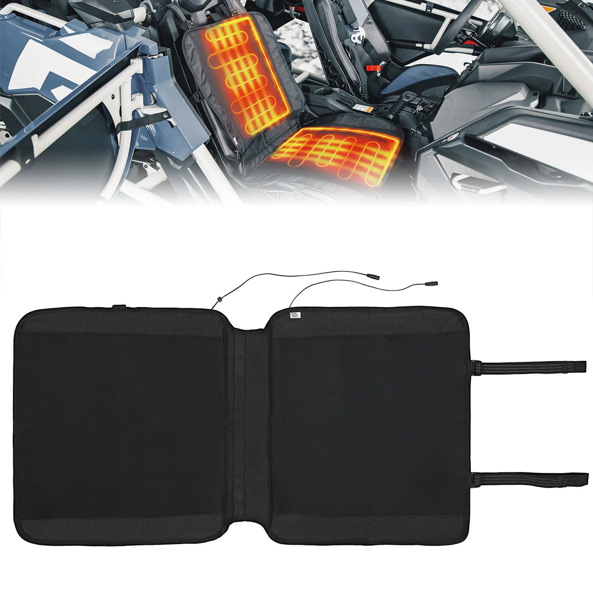 KEMIMOTO Heated Seat Cushion 3 Heat Levels – UTV Camping Outdoor Heated Seat Cushion Nixie