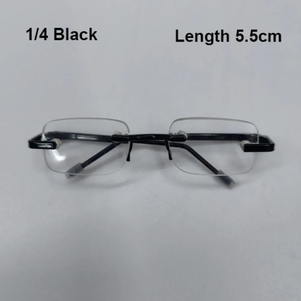 Mini Doll Glasses 5.5/6.5cm for BJD & Cotton Dolls | Metal Frame Doll Accessories Nixie