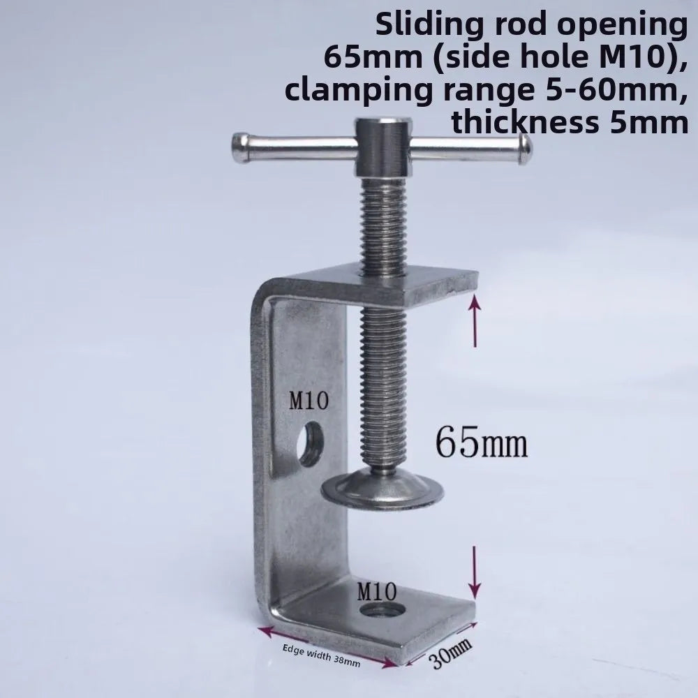 304 Stainless Steel C-Clamp Sliding Rod Adjustable 40–69mm C-Clamp Nixie