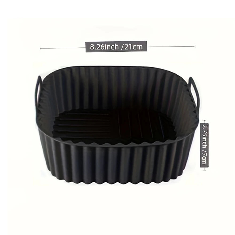 Reusable Silicone Air Fryer Liner Pot | Non-Stick Baking Insert Silicone Air Fryer Liner Nixie