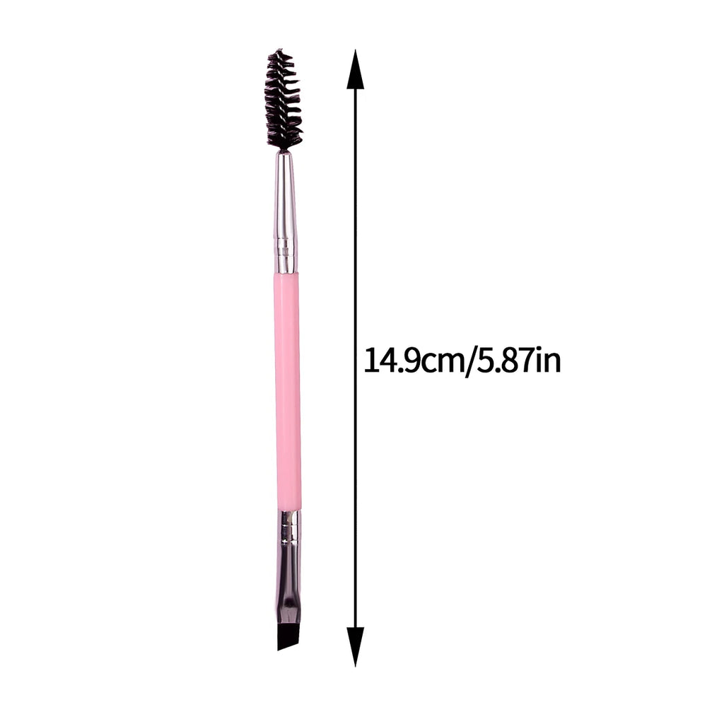 5PCS Pink Double-Ended Mascara & Eyebrow Brush Set Eye Makeup Brush Nixie
