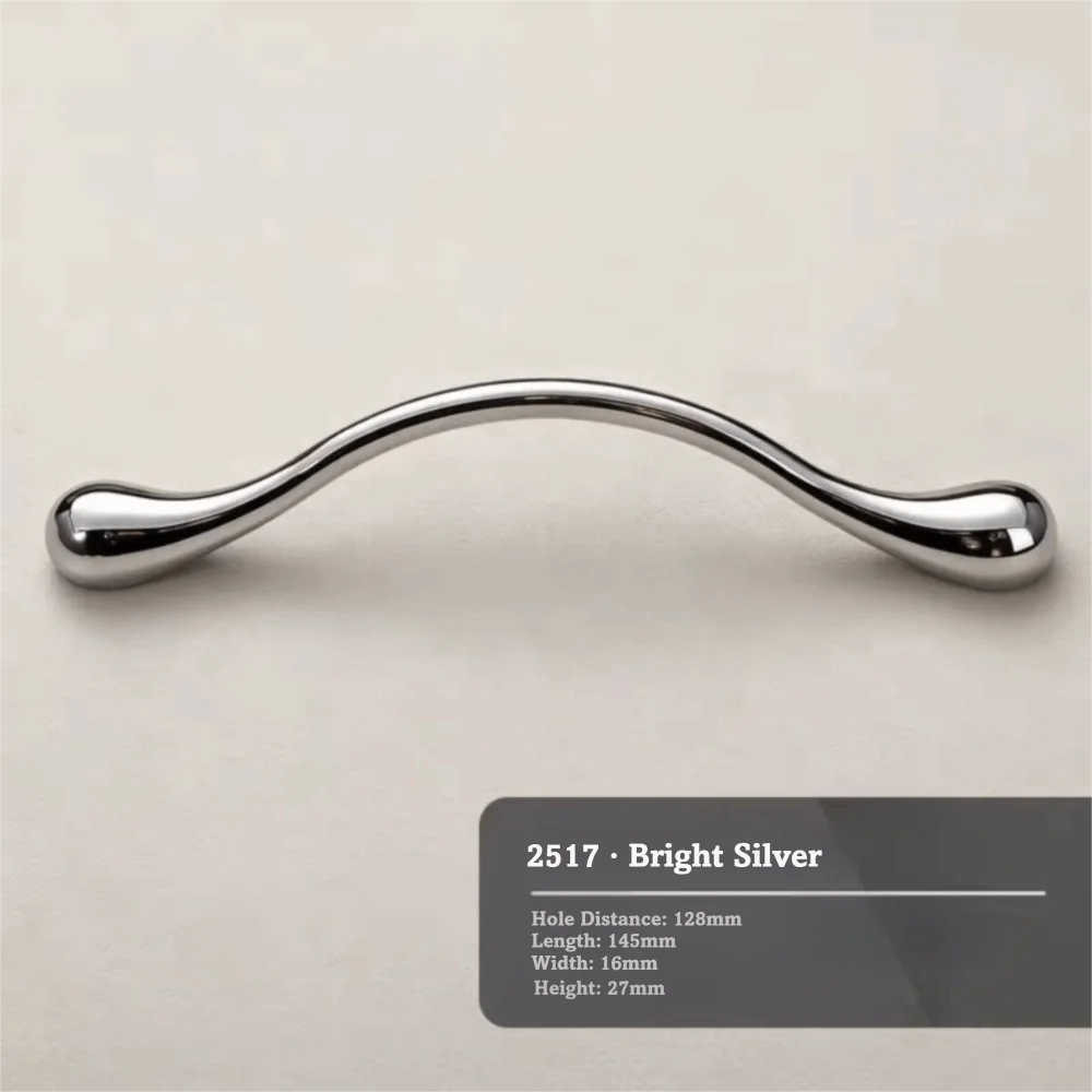 Retro Zinc Alloy Cabinet Handles | French Style Door Pull Gold/Silver