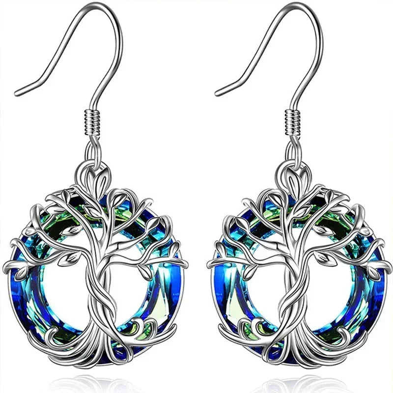 Celtic Tree of Life Dangle Earrings – Cubic Zirconia Drop Dangle Drop Earrings Nixie