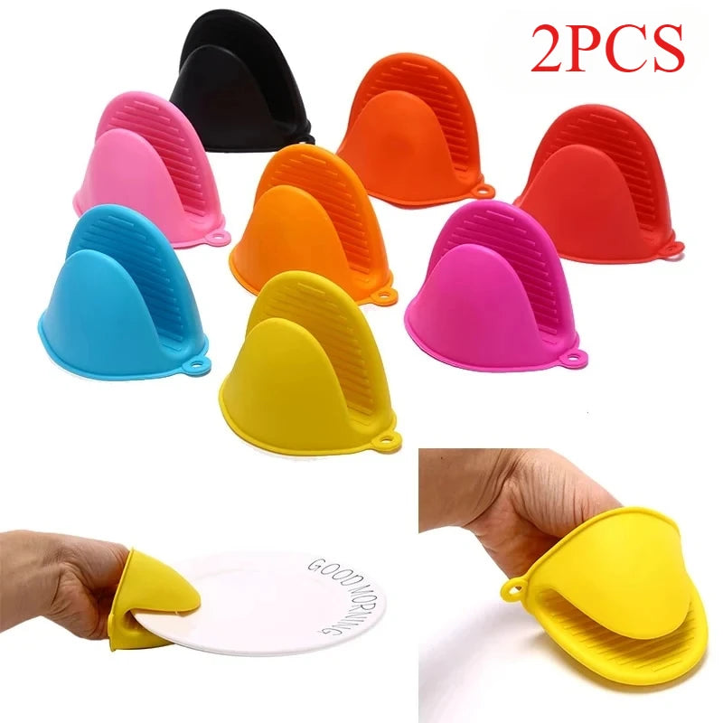 2-Pack Silicone Oven Mitts Non-Slip Heat-Resistant Kitchen Gloves Silicone Oven Mitts Nixie