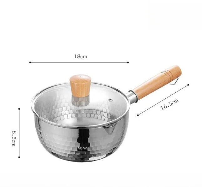 Yukihira Stainless Steel Saucepan with Glass Lid & Hook