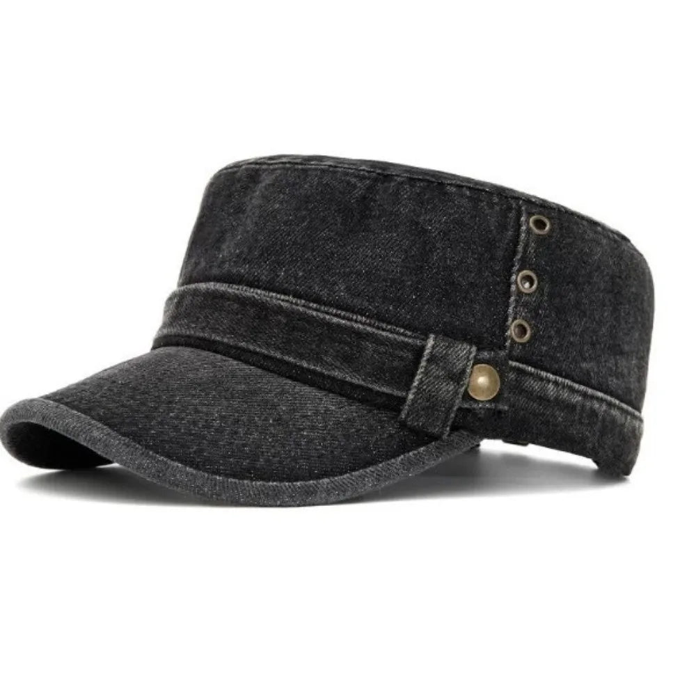Unisex Flat Top Cadet Baseball Cap – Adjustable One Size