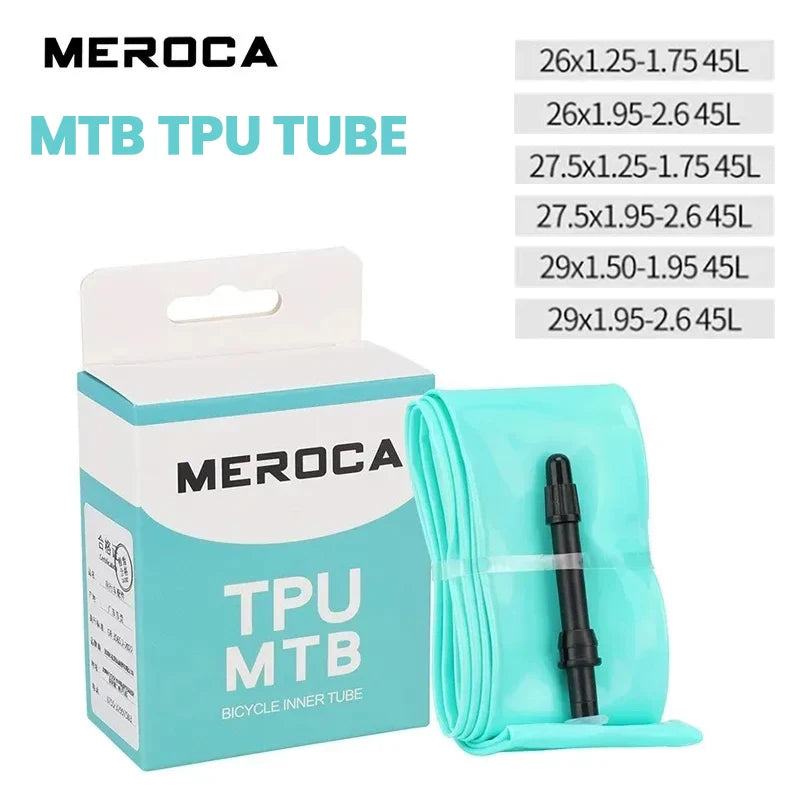 MEROCA MTB TPU Inner Tube 26/27.5/29" Ultralight Presta Valve Bike Inner Tube Nixie