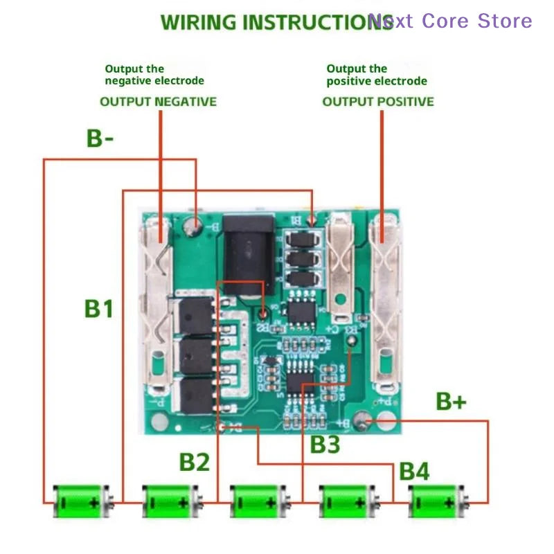 5S 21V Li-Ion BMS Protection Circuit Board for Power Tools BMS Circuit Board Nixie