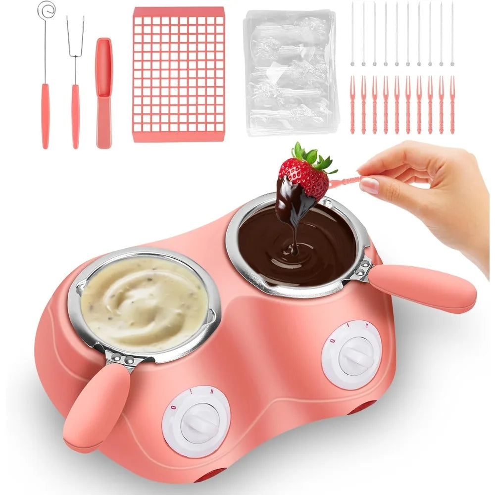 Electric Chocolate Melting Pot – Mini Double Fondue Candy Maker