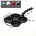 Nonstick 4-Cup Egg Pan Cast Iron Gas & Induction Compatible Egg Frying Pan Nixie omelet pan