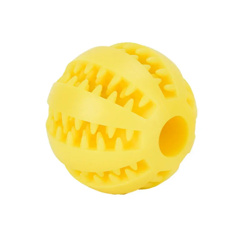 Interactive Rubber Dog Chew Ball – Treat Feeder & Dental Toy