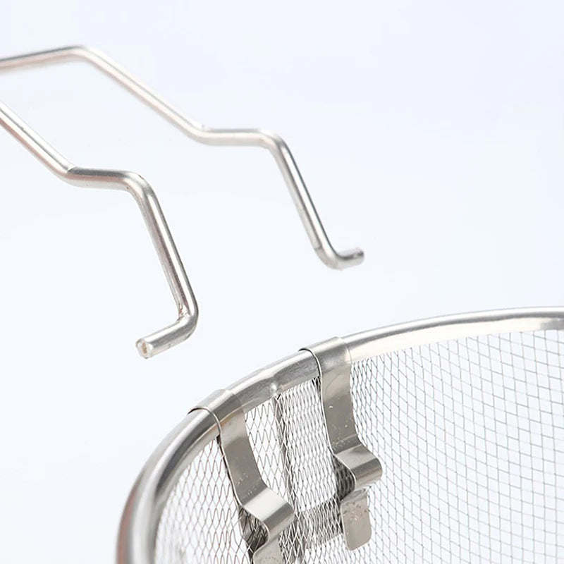 Stainless Steel Deep Fry Basket Round Wire Mesh Strainer Deep Fry Basket Nixie