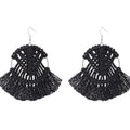 Bohemian Tassel Fan Drop Earrings – Hand Woven Boho Style Tassel Drop Earrings Nixie XL1751-2