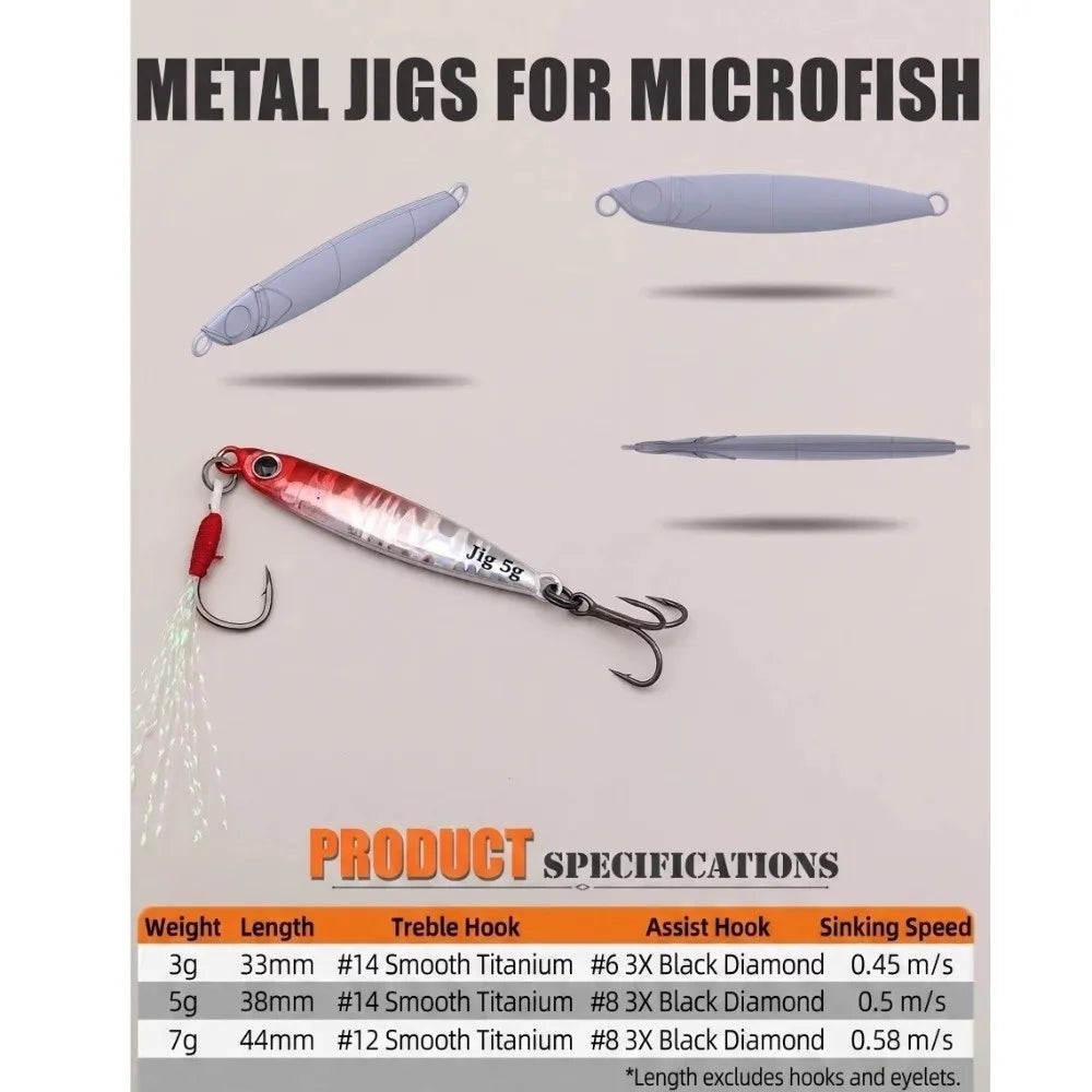 Mini VIB Fishing Lure 3g & 5g Metal Iron Plate Bionic Bait Fishing Lure Nixie