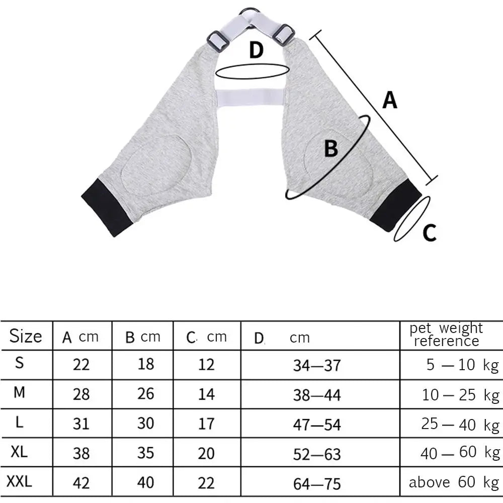 Breathable Dog Elbow Sleeve Protector | Canine Leg Brace S–XXL Dog Elbow Brace Nixie