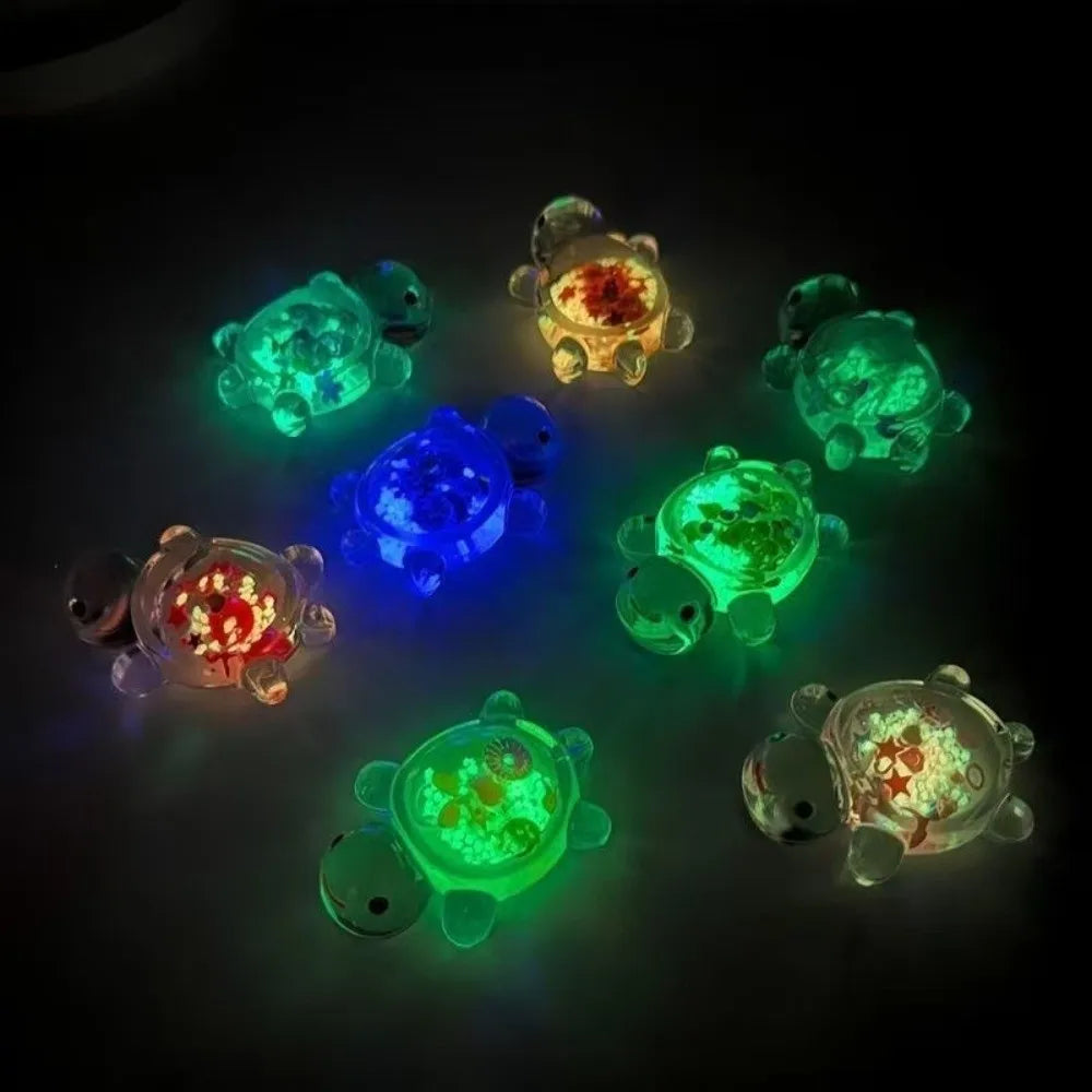 10pcs Glow in the Dark Resin Turtle Figurines for DIY Crafts