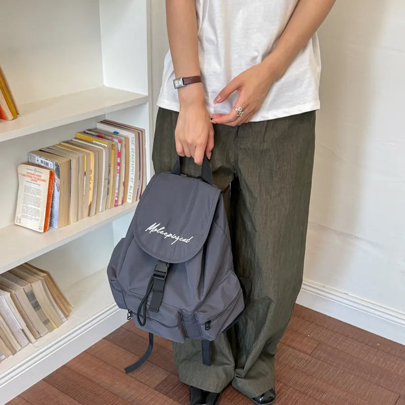 Japanese Canvas Backpack – Waterproof School & Travel Bag