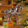 2D Acrylic Horse Charm – Car Mirror & Christmas Tree Ornament Holiday Ornament Charm Nixie 03
