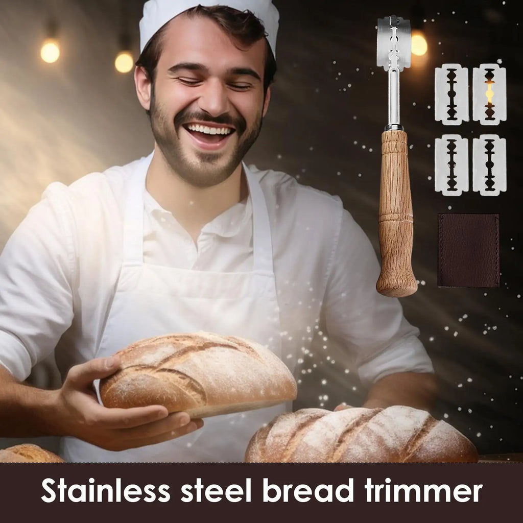 Stainless Steel Bread Lame Dough Scoring Tool + 5 Cutters