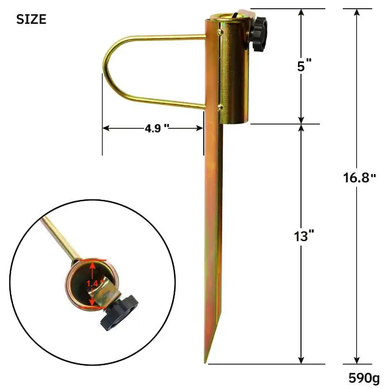 Metal Beach Umbrella Anchor Stand – Outdoor, Garden & Camping Umbrella Anchor Stand Nixie