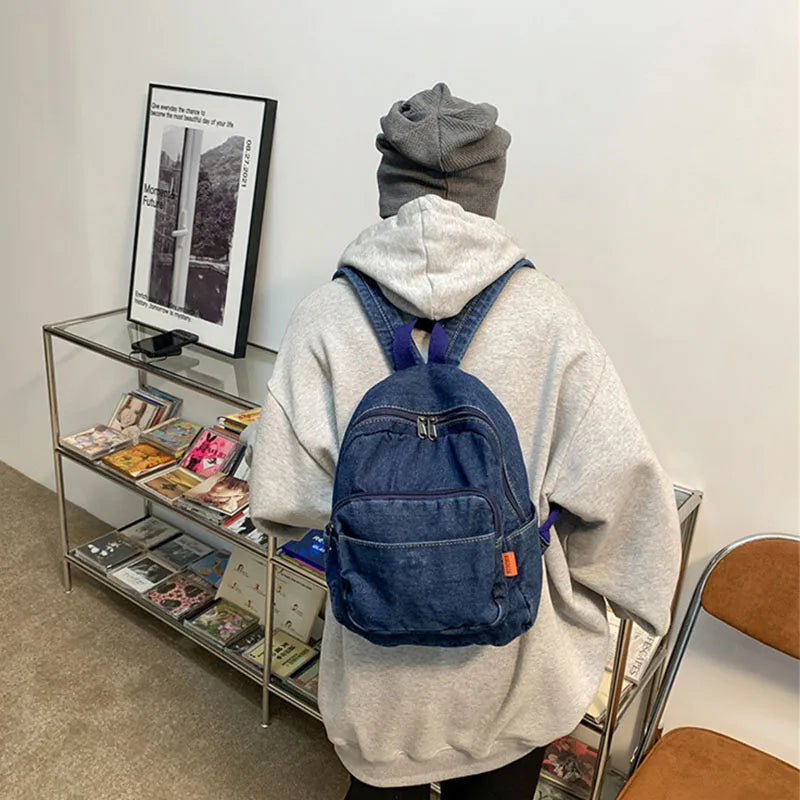 Nixie Denim Mini Backpack – Travel Daypack for Women & Teens Denim Mini Backpack Nixie