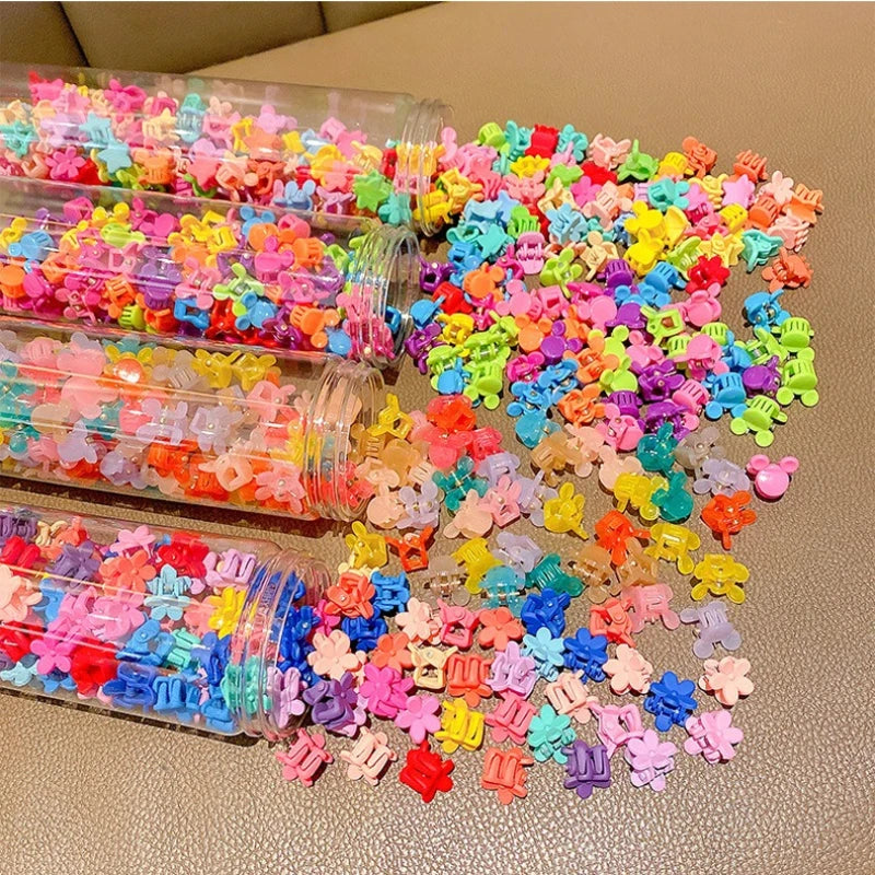 50pcs Kids Mini Hair Claw Clips – Flower Star Crown Set Kids Hair Clips Nixie