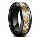 Dragon Ring Zinc Alloy Purple Crystal Cocktail Ring Sizes 6–11 Cocktail Ring Nixie 11 BJZ-401-Black-Gold-