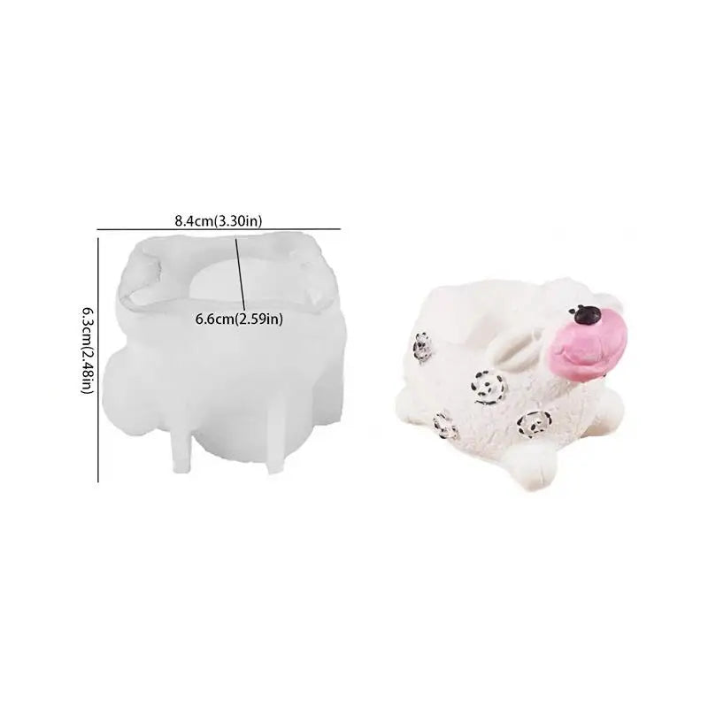 Sheep Flower Pot Silicone Mold – DIY Candle Resin Gypsum Craft Silicone Craft Mold Nixie A2