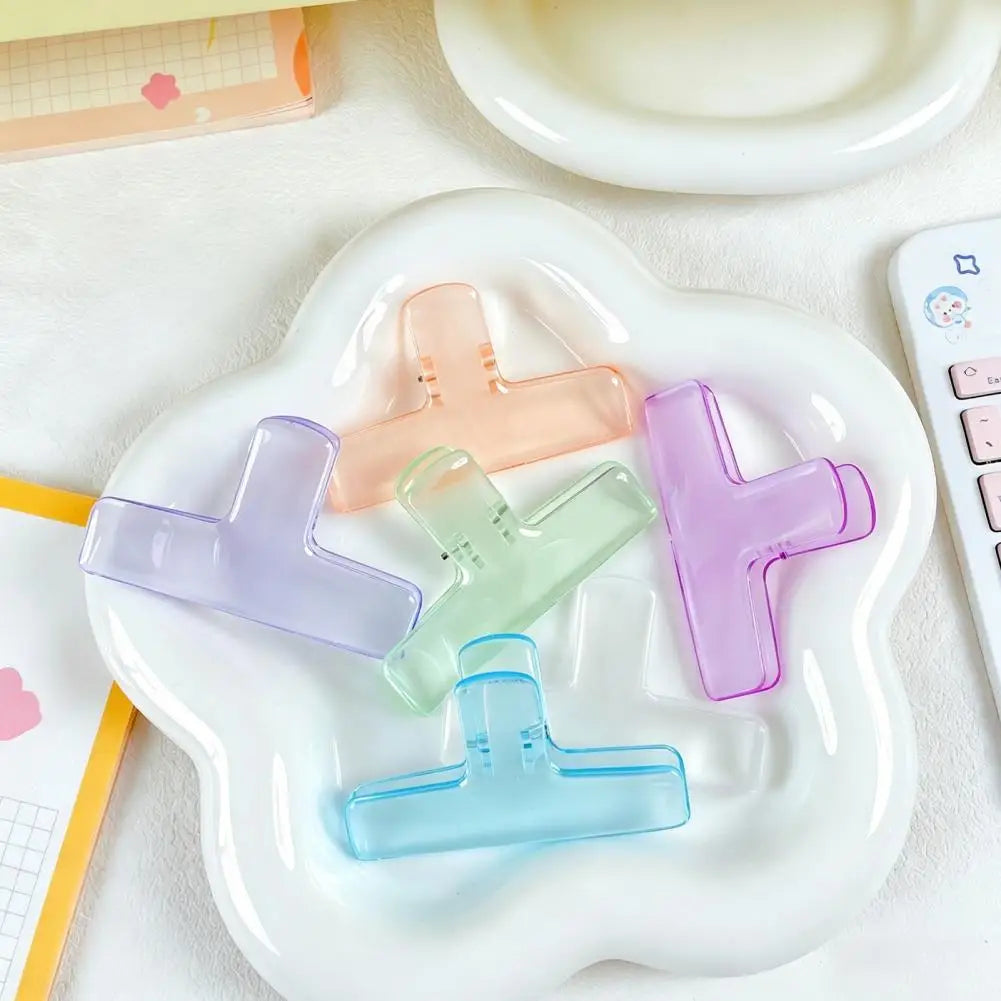 2 Pcs Acrylic Binder Clips Strong Grip Colorful Jelly Paper Clips Binder Clips Nixie