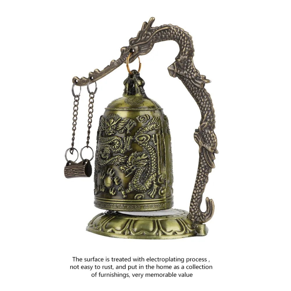 Bronze Dragon Bell Alloy Buddhist Bell Statue Home Decor Decorative Bell Statue Nixie