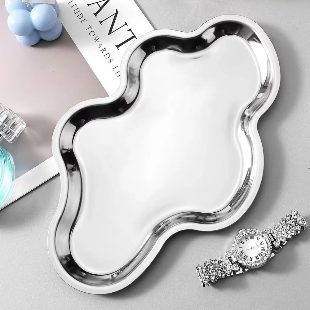 Cloud Shaped Stainless Steel Storage Tray | Jewelry & Key Organizer