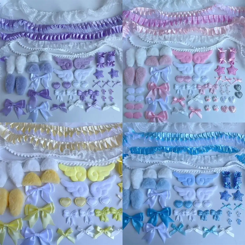 40Pcs DIY Handmade Ear Decoration Colorful Craft Material Pack DIY Craft Kit Nixie