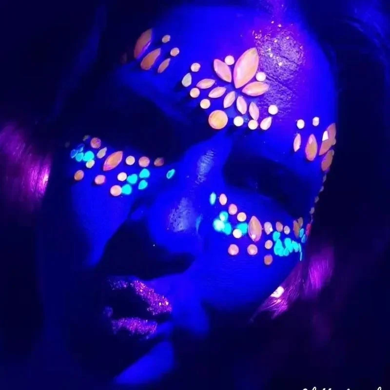 Luminous Crystal Diamond Face Stickers – EDM & Halloween Party Face & Body Sticker Nixie