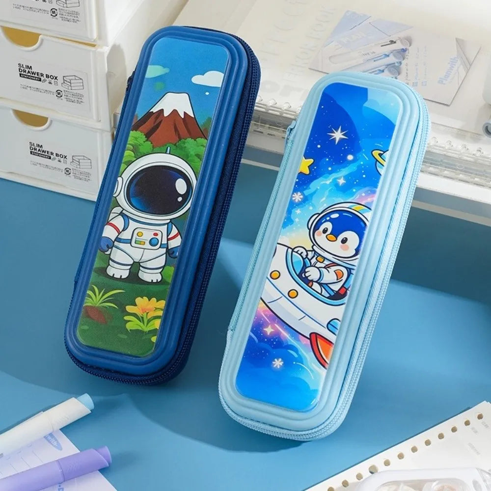 Cartoon Hard Shell Pencil Case – Large Capacity Stationery Box