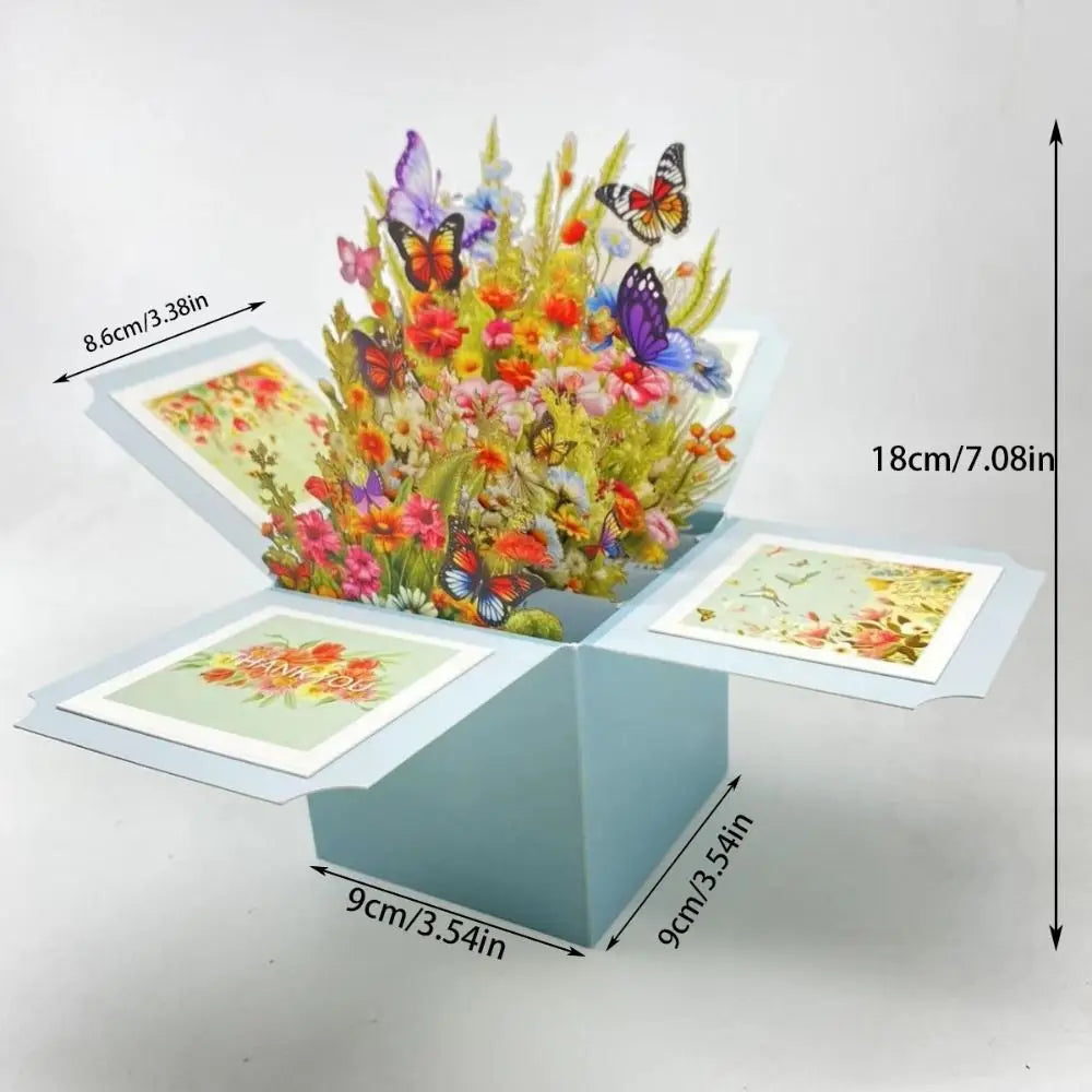 3D Pop-Up Flower Bouquet Greeting Card – Birthday & Wedding Pop-Up Greeting Card Nixie