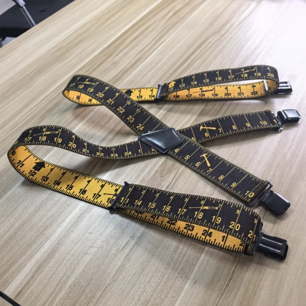 Men's Wide X-Back Elastic Suspenders – 5cm, 4 Clips, Adjustable Men's Suspenders Nixie