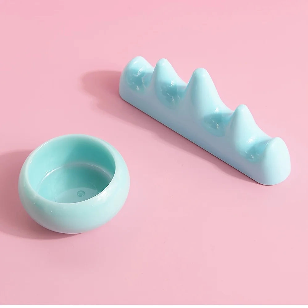 Professional Nail Brush Holder & Acrylic Liquid Powder Cup Set Nail Manicure Tool Set Nixie Cup-pen holder