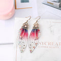 Crystal Butterfly Drop Earrings – Vintage Rainbow Wing Jewelry