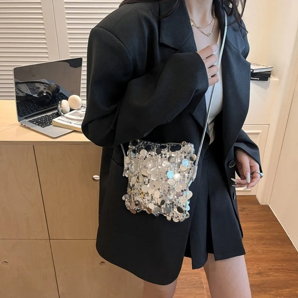 Sequin Mini Crossbody Bag – Glitter Evening Bag for Women Sequin Crossbody Bag Nixie