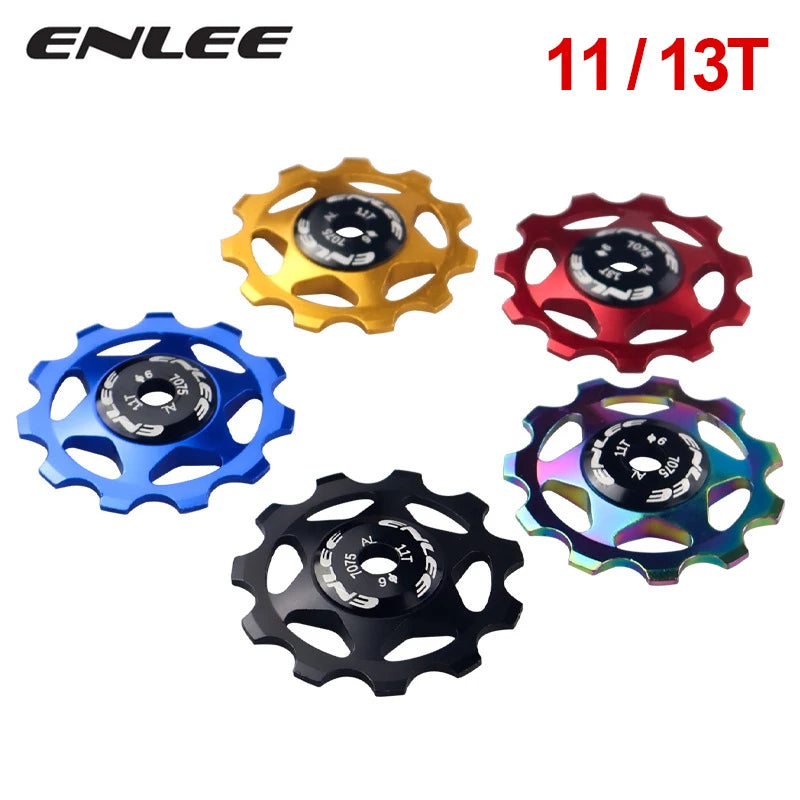 ENLEE 11T 13T CNC Bike Derailleur Jockey Wheel Bearing Pulley Derailleur Jockey Wheel Nixie