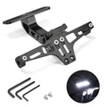 Motorcycle License Plate Bracket Fender Eliminator Kit + LED Fender Eliminator Kit Nixie Black