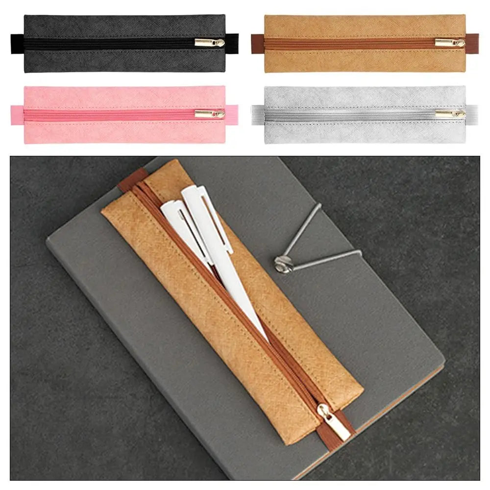 Tyvek Elastic Buckle Pen Bag – Portable Large Capacity Holder Pen Holder Bag Nixie