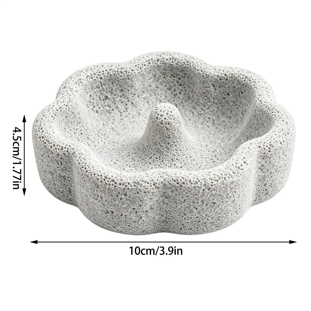 Pumice Bird Feeder Bowl – Flower Shape, Splash-Proof